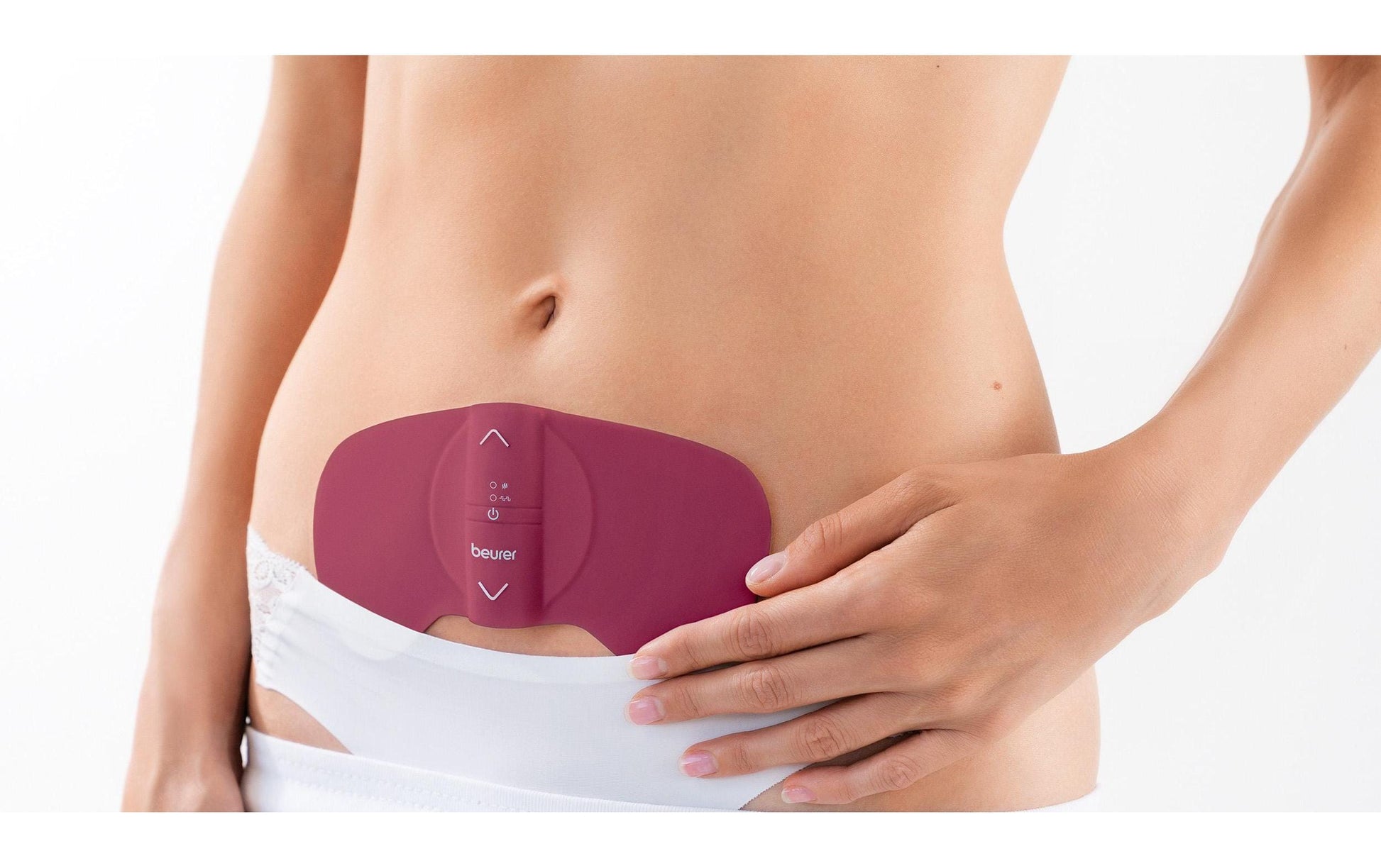 Beurer TENS- und Wärmepad Menstrual Relax EM50 – 15 Programme, für Bauch – Rosa