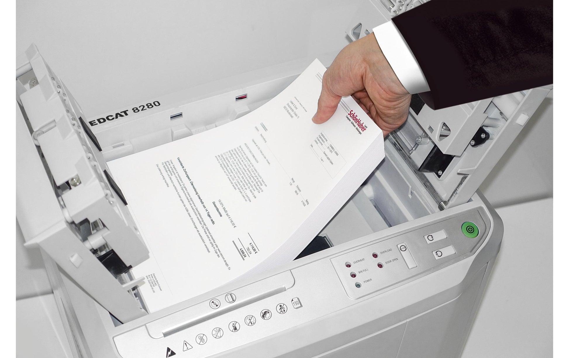 Ideal Shredcat 8280/CC – Aktenvernichter, DIN P-4, Partikelschnitt 4 × 10 mm, 6 Blatt, 30 l, A4