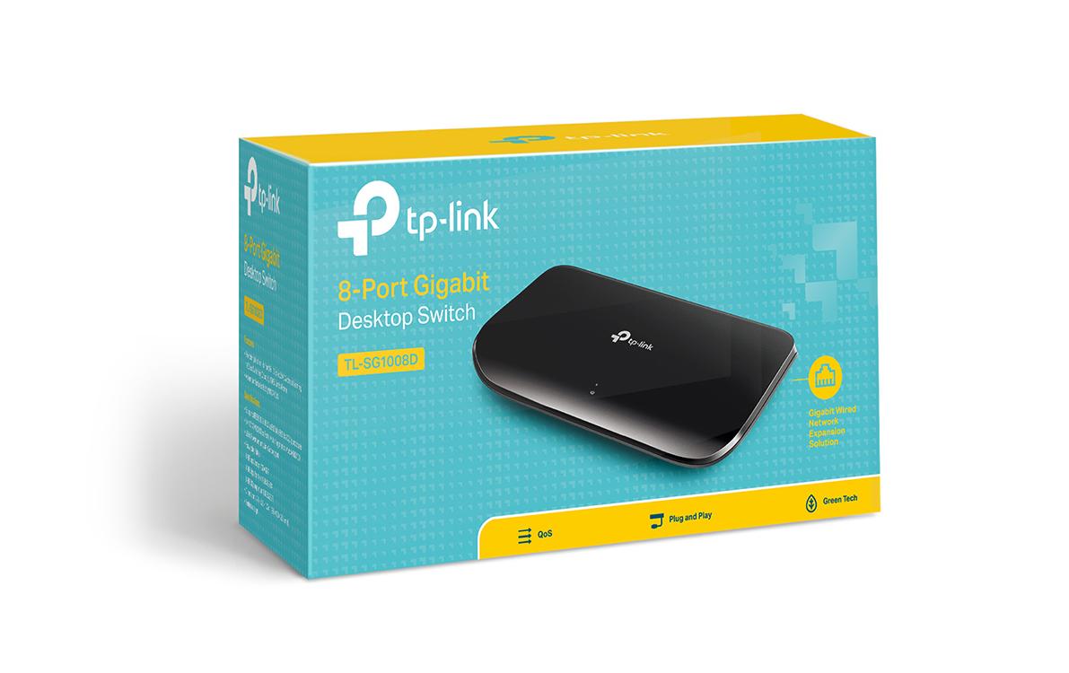 TP-Link TL-SG1008D – Unmanaged Switch – 8× 1G, Desktop