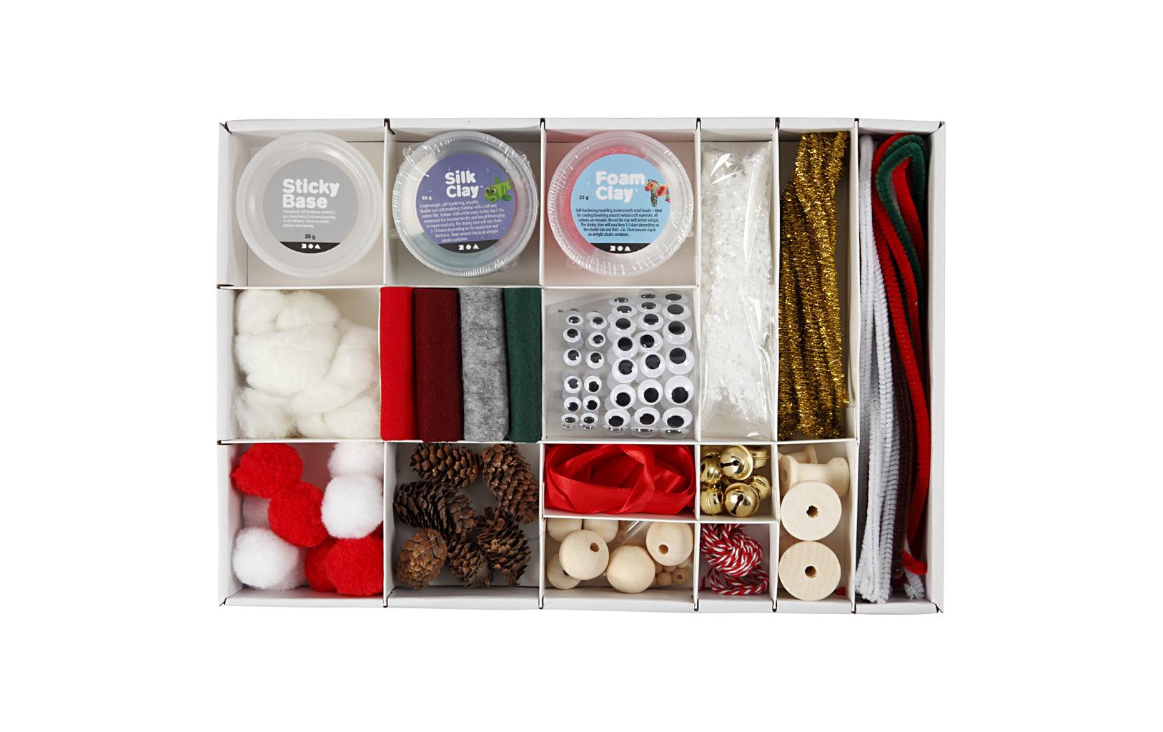 Creativ Company Bastelset Weihnachtsdeko – 16-teilig – Mehrfarbig