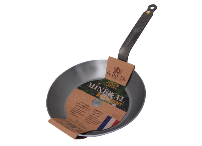 de Buyer Fonduepfanne Mineral B – Ø 26 cm, Metall, Silber