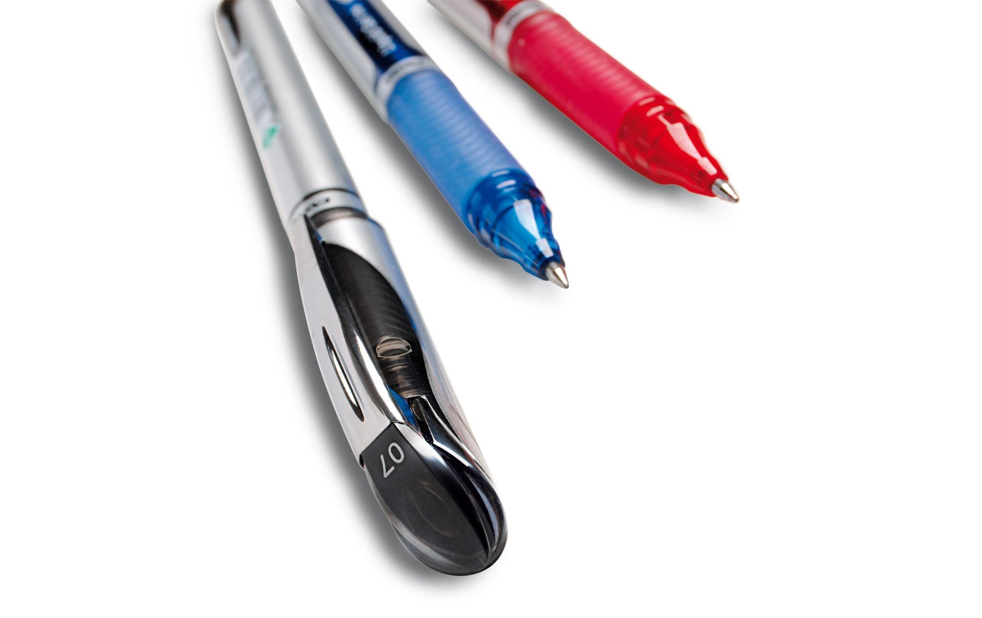 Pentel EnerGel BL57 Gelschreiber, Kappe – Rot, Spitze 0,7 mm, schnelltrocknend, nachfüllbar, 12er-Set