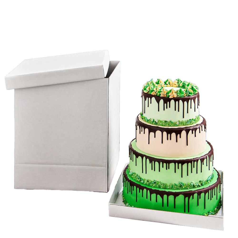 FunCakes Tortenbox – 520 × 520 × 700 mm, Karton, weiss – 1 Stk.
