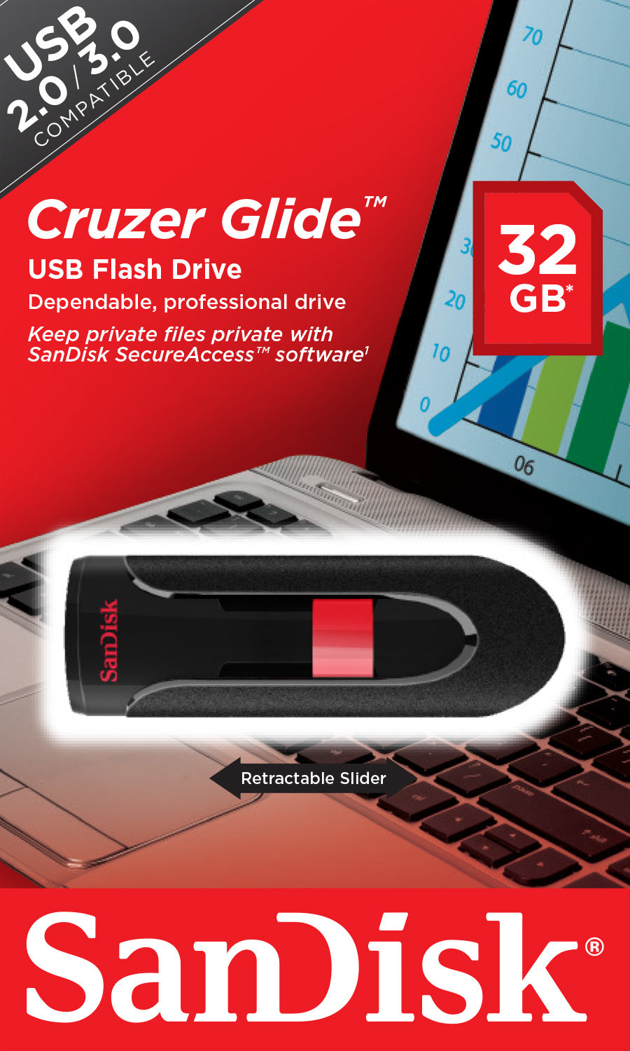 SanDisk Cruzer Glide USB-Stick – 32 GB