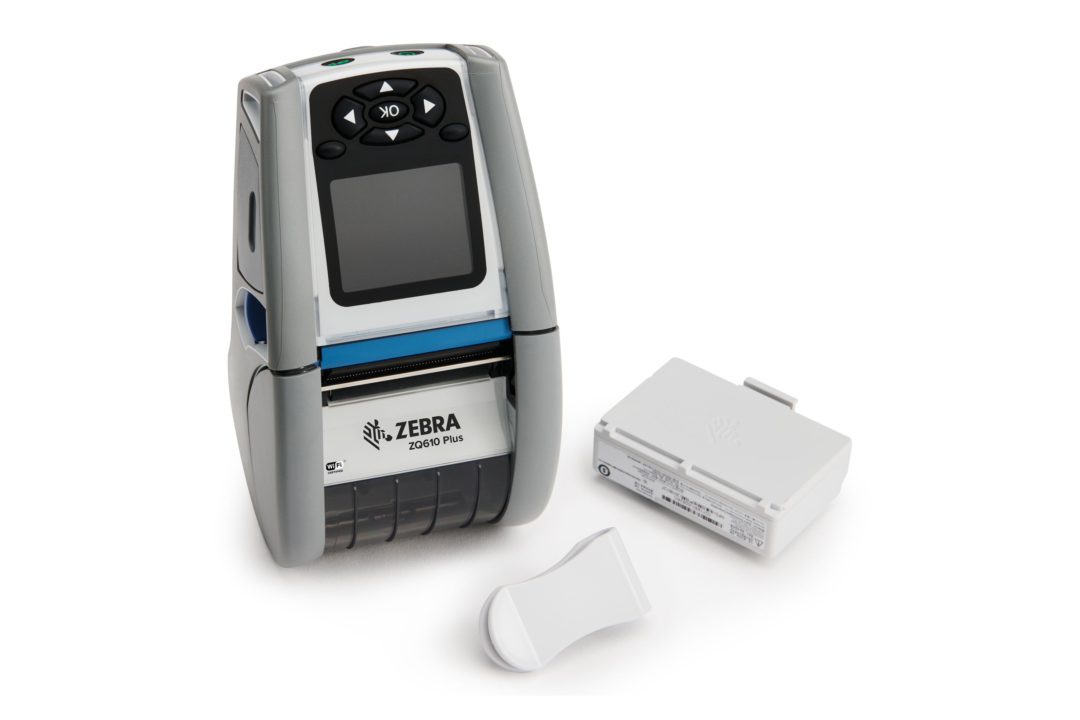 Zebra ZQ610 Plus – Mobiler Handdrucker, Thermodirekt, 203 × 203 dpi, USB, Bluetooth, für Etiketten bis 48 mm