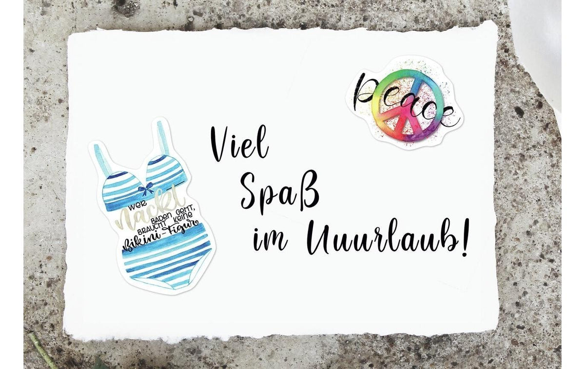 Z-design Sticker – A5, Lettering, mehrfarbig – 2 Bögen