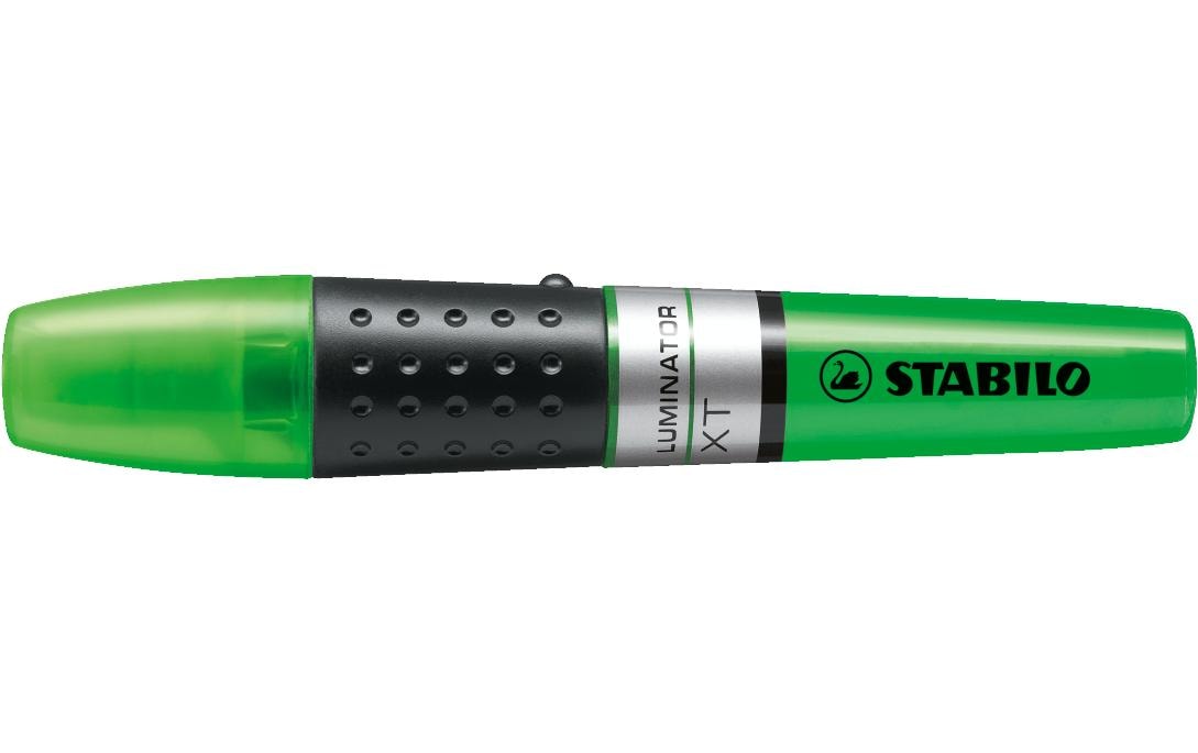 STABILO Luminator Textmarker Grün, 5 Stück – Keilspitze, 2–5 mm, auf Wasserbasis
