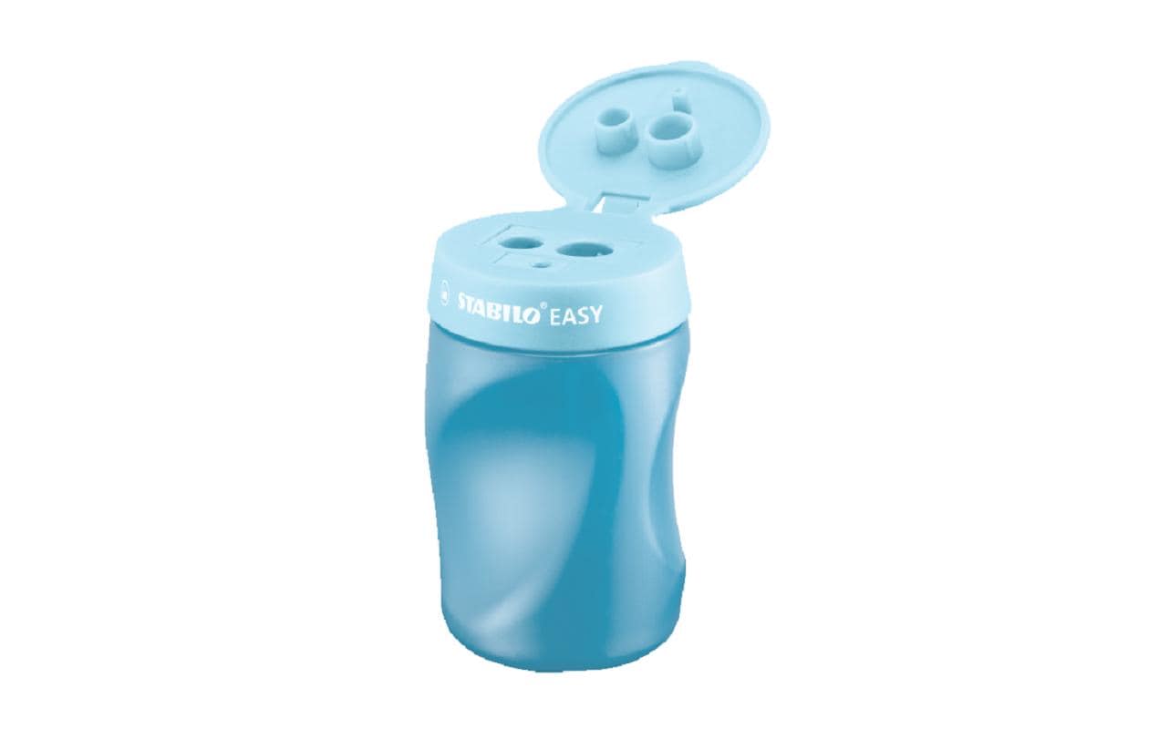 STABILO Dreifach-Spitzdose – für 3 verschiedene Minendurchmesser – Kunststoff – Blau – Kindersicherung
