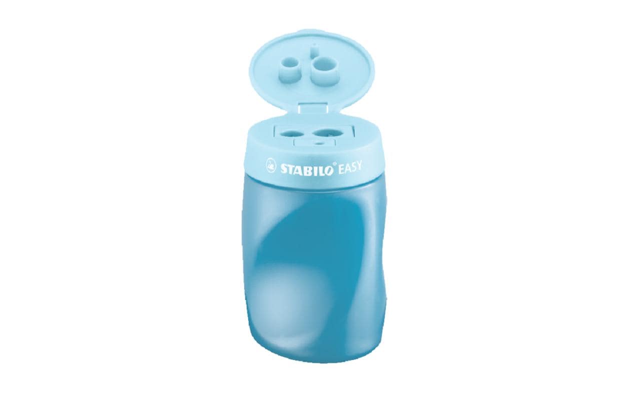 STABILO EASYsharpener Dreifach-Spitzdose – Kunststoff – Blau – Linkshänder