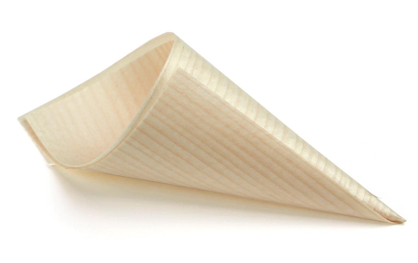 Sier Disposables Sier Fingerfood-Schale, Holz (Cornet) – Ø 3 cm, H 3 cm – FSC – 100 Stk.