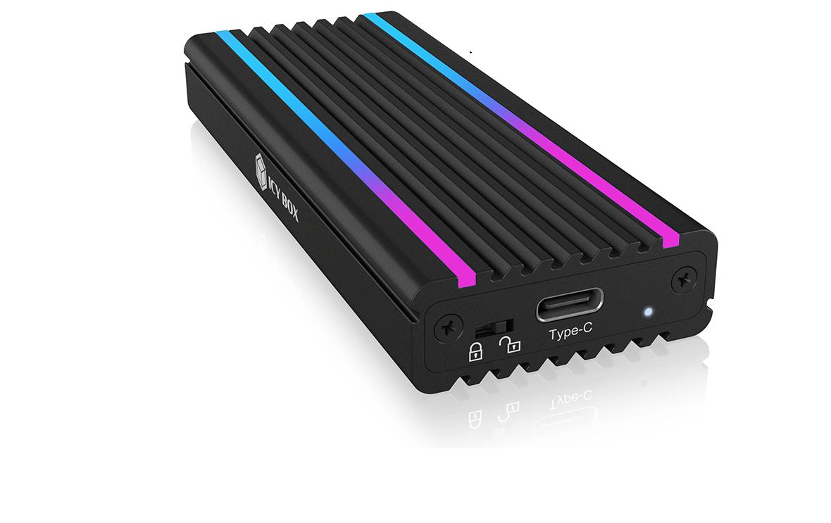 ICY BOX IB-1824ML-C31 – 1-Schacht SSD-Gehäuse – NVMe, PCIe 3.0, USB-C 10 Gbit/s, für M.2 22 mm (30/42/60/80 mm)