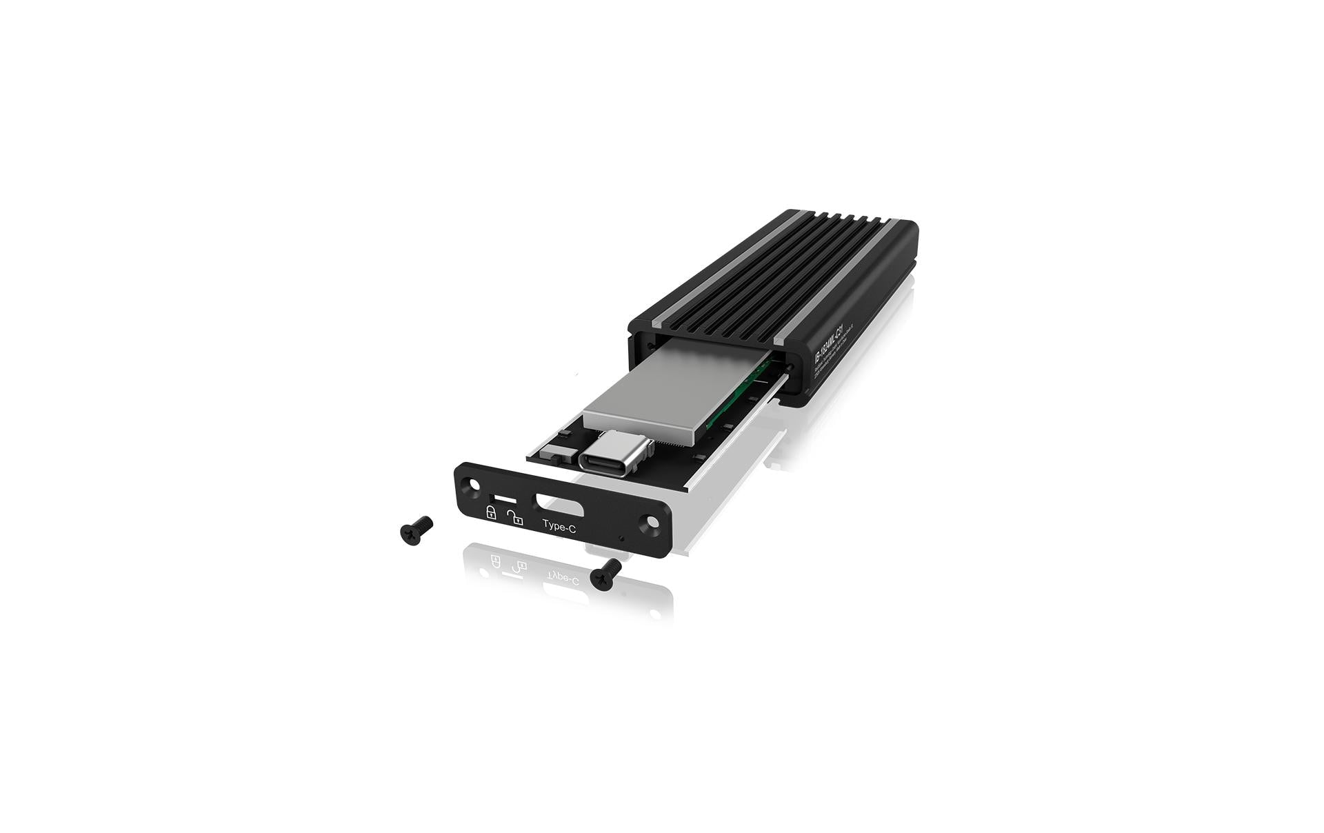 ICY BOX IB-1824ML-C31 – 1-Schacht SSD-Gehäuse – NVMe, PCIe 3.0, USB-C 10 Gbit/s, für M.2 22 mm (30/42/60/80 mm)