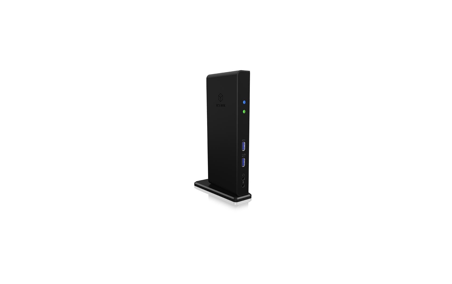 ICY BOX IB-DK2251AC Dockingstation – USB-A, 2× HDMI, 6× USB-A, 1× USB-C, GbE, 3,5 mm Audio, für Windows/Mac