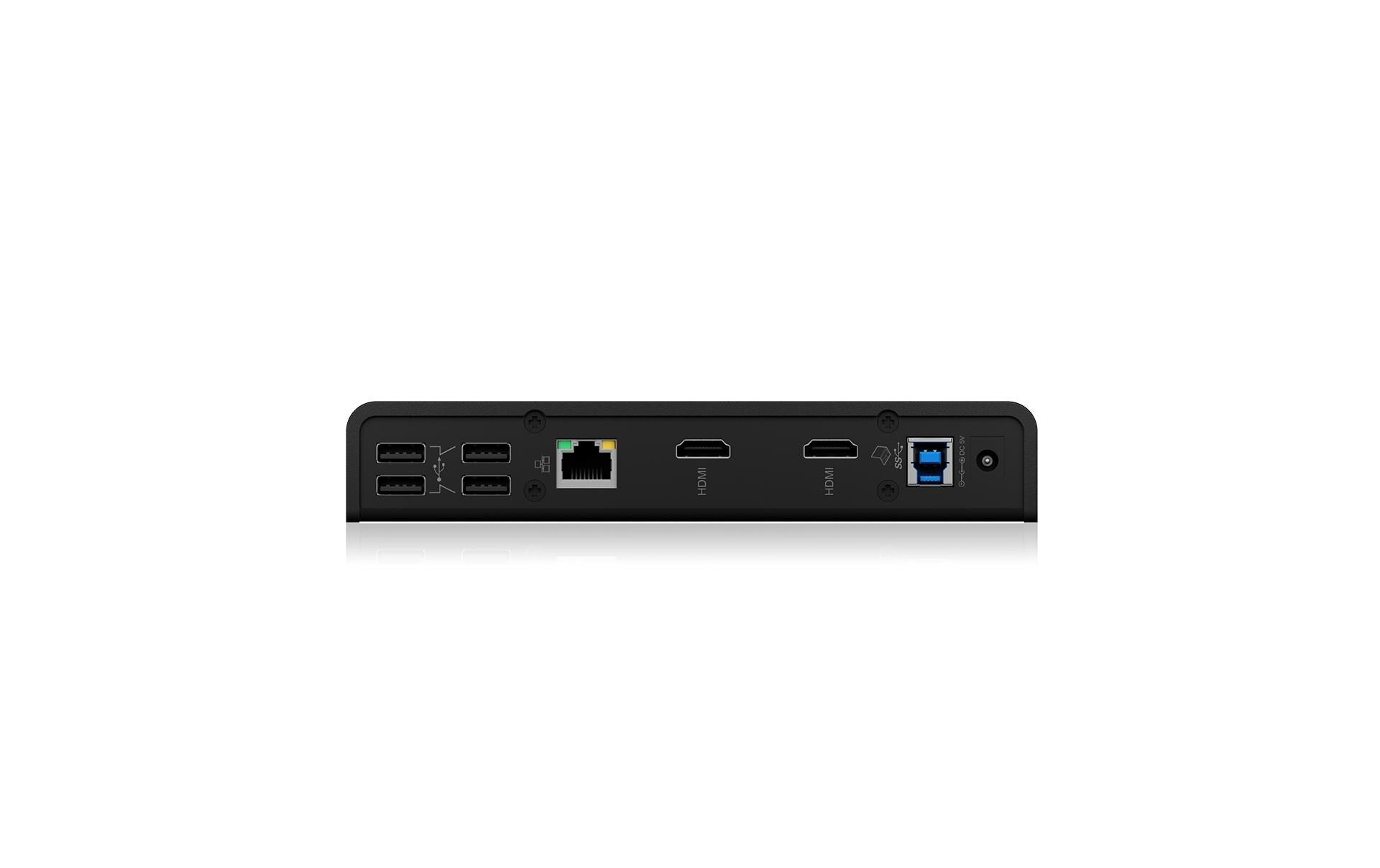 ICY BOX IB-DK2251AC Dockingstation – USB-A, 2× HDMI, 6× USB-A, 1× USB-C, GbE, 3,5 mm Audio, für Windows/Mac