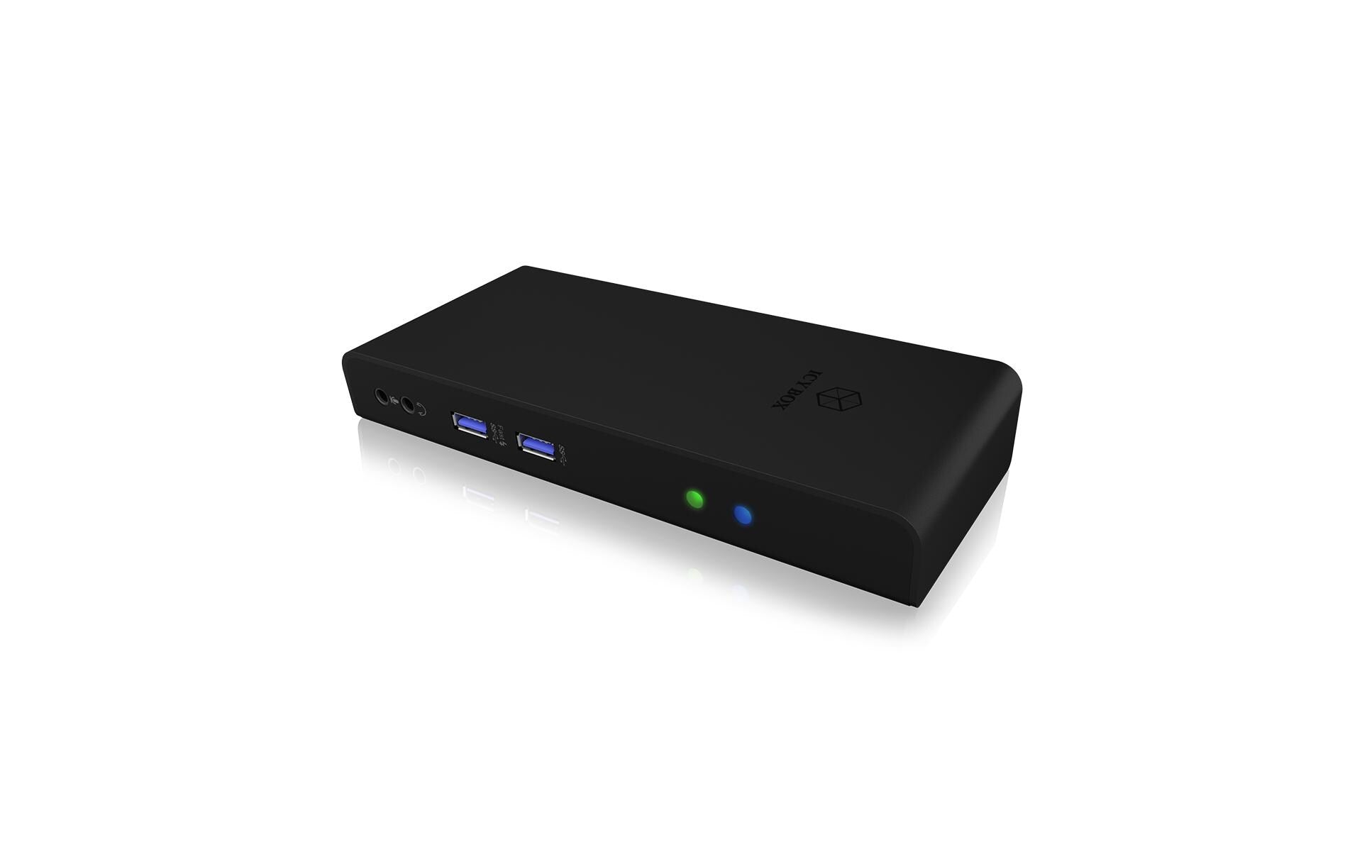 ICY BOX IB-DK2251AC Dockingstation – USB-A, 2× HDMI, 6× USB-A, 1× USB-C, GbE, 3,5 mm Audio, für Windows/Mac