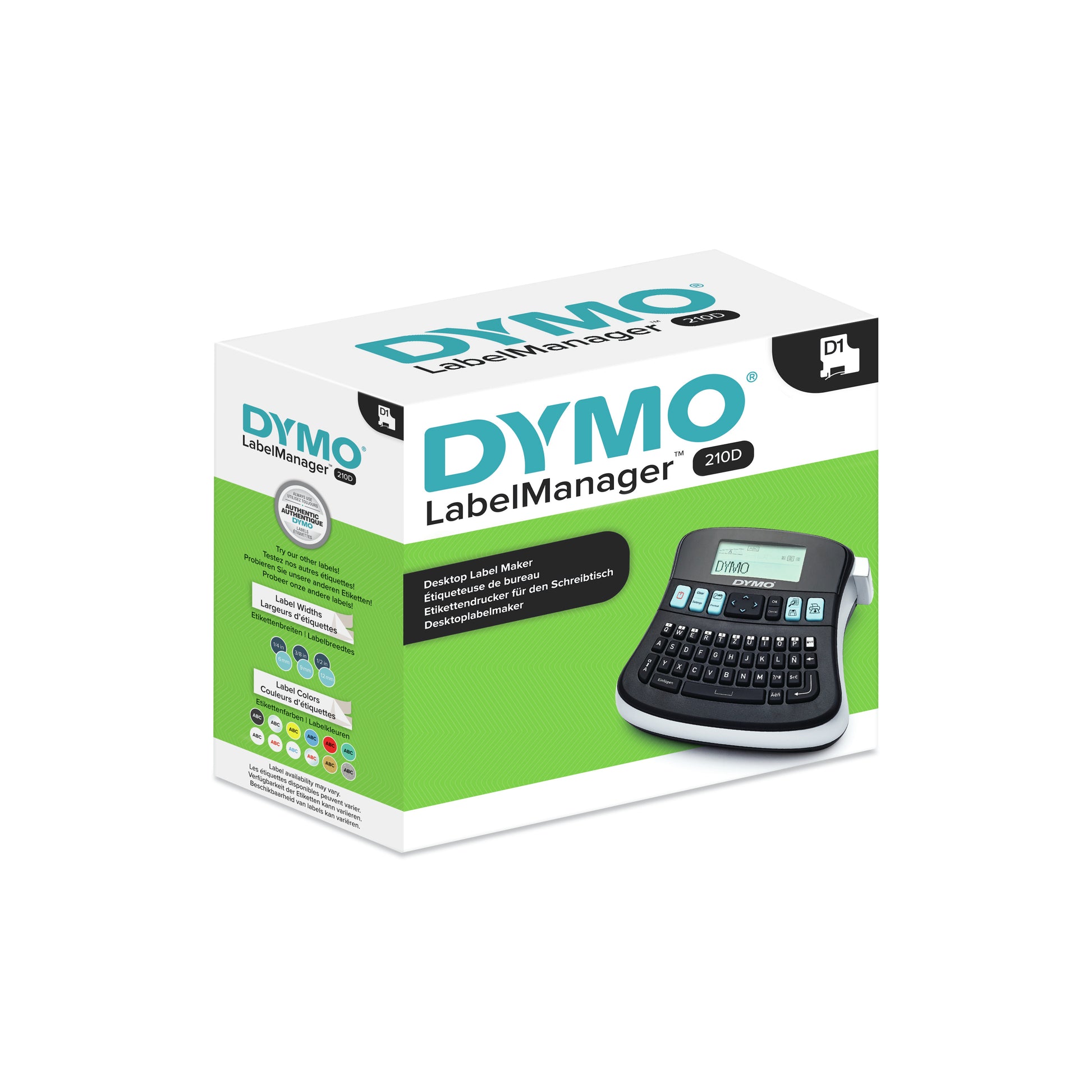 DYMO LabelManager 210D – Beschriftungsgerät für D1-Bänder 6, 9, 12 mm