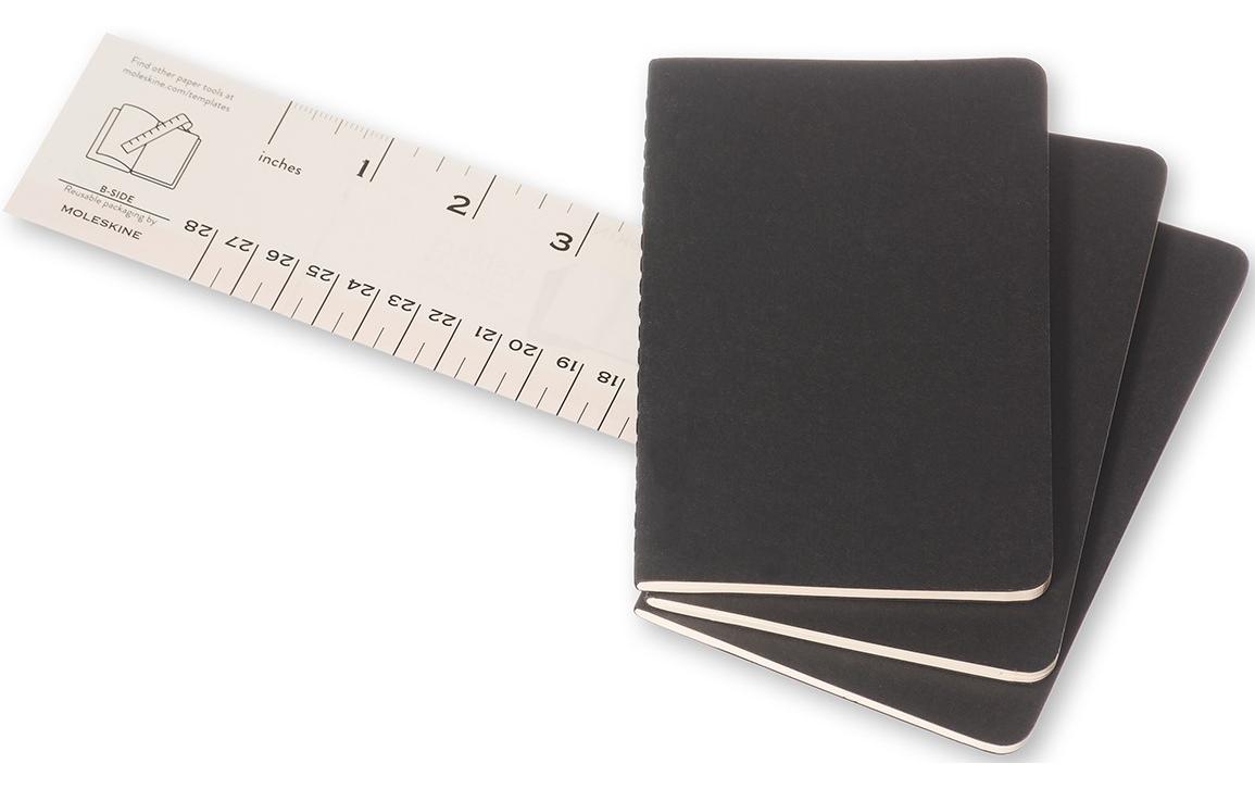 Moleskine Cahier Notizheft – 90 × 140 mm – blanko – 64 Blatt – 70 g/m² – Hardcover, schwarz