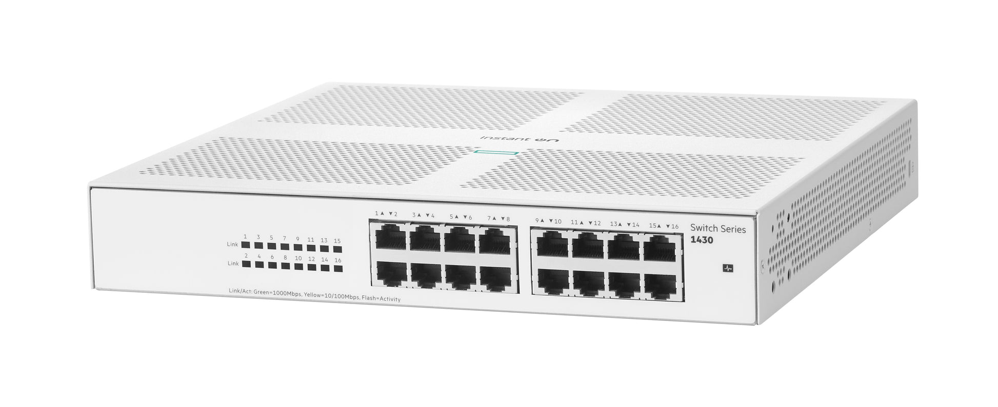 HPE Aruba 1430 16G R8R47A – Unmanaged L2 Switch – 16× 1G, 1U