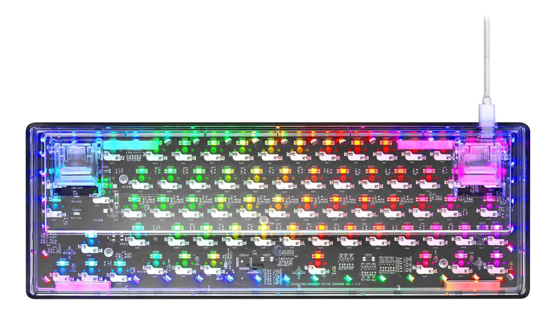 Deltaco Gaming GAM-160-T-CH – Gaming-Tastatur 65% – Mechanisch – Verkabelt, USB-C – QWERTZ (CH) – RGB
