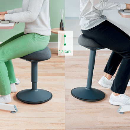 Leitz Hocker Ergo Active – 46–64 cm, 110 kg, dunkelgrau