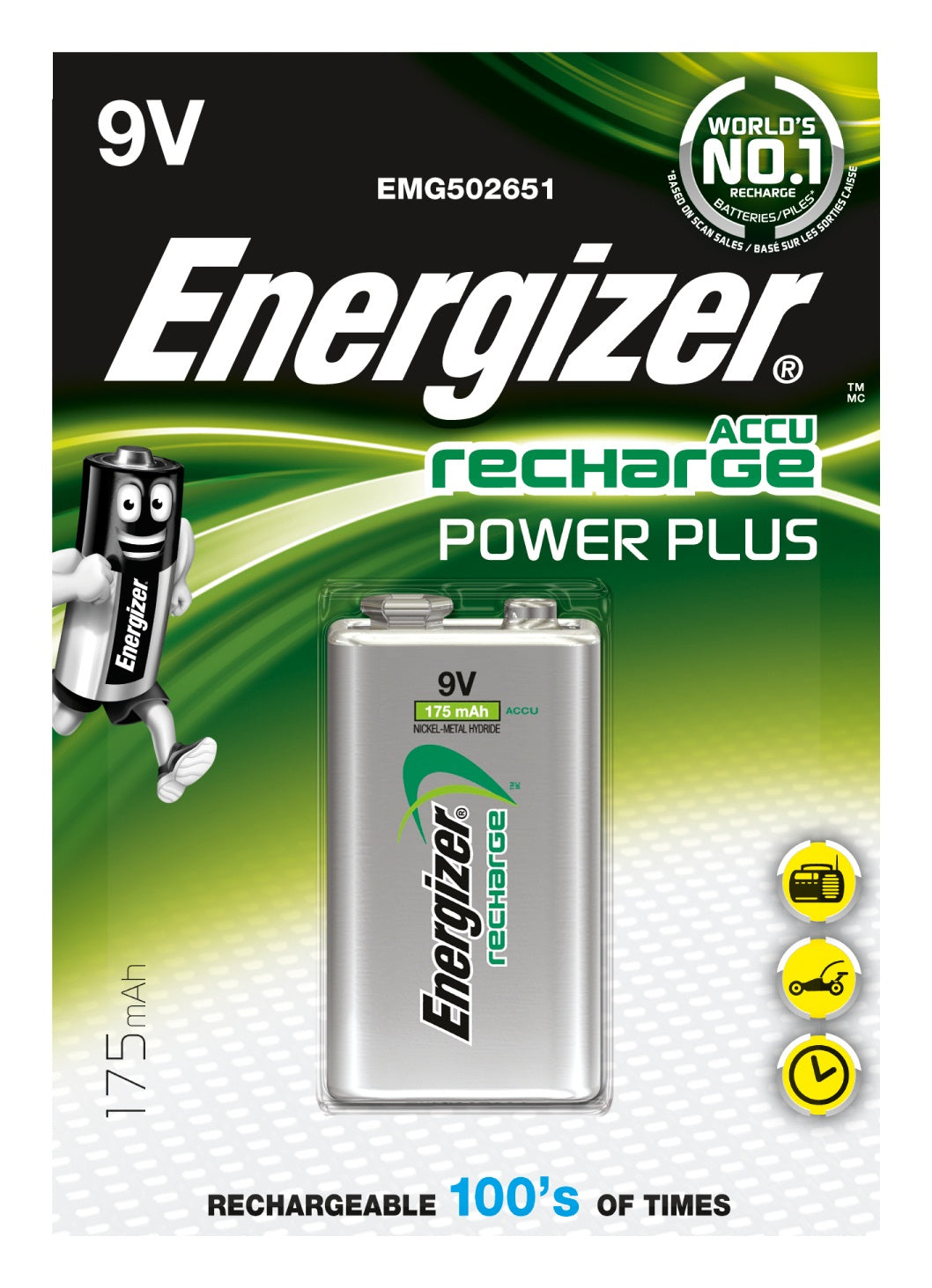 Energizer Akku 8,4 V 175 mAh 1,47 Wh Ni-MH – für Geräte