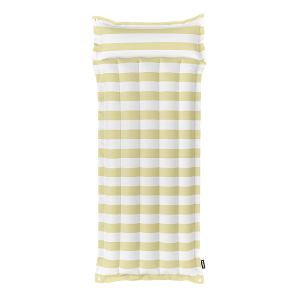 Kolma Luftmatratze – mit Kissen, Sicherheitsventil, faltbar – 78,5 × 188 cm – Sand/Weiss – 1 Stk.