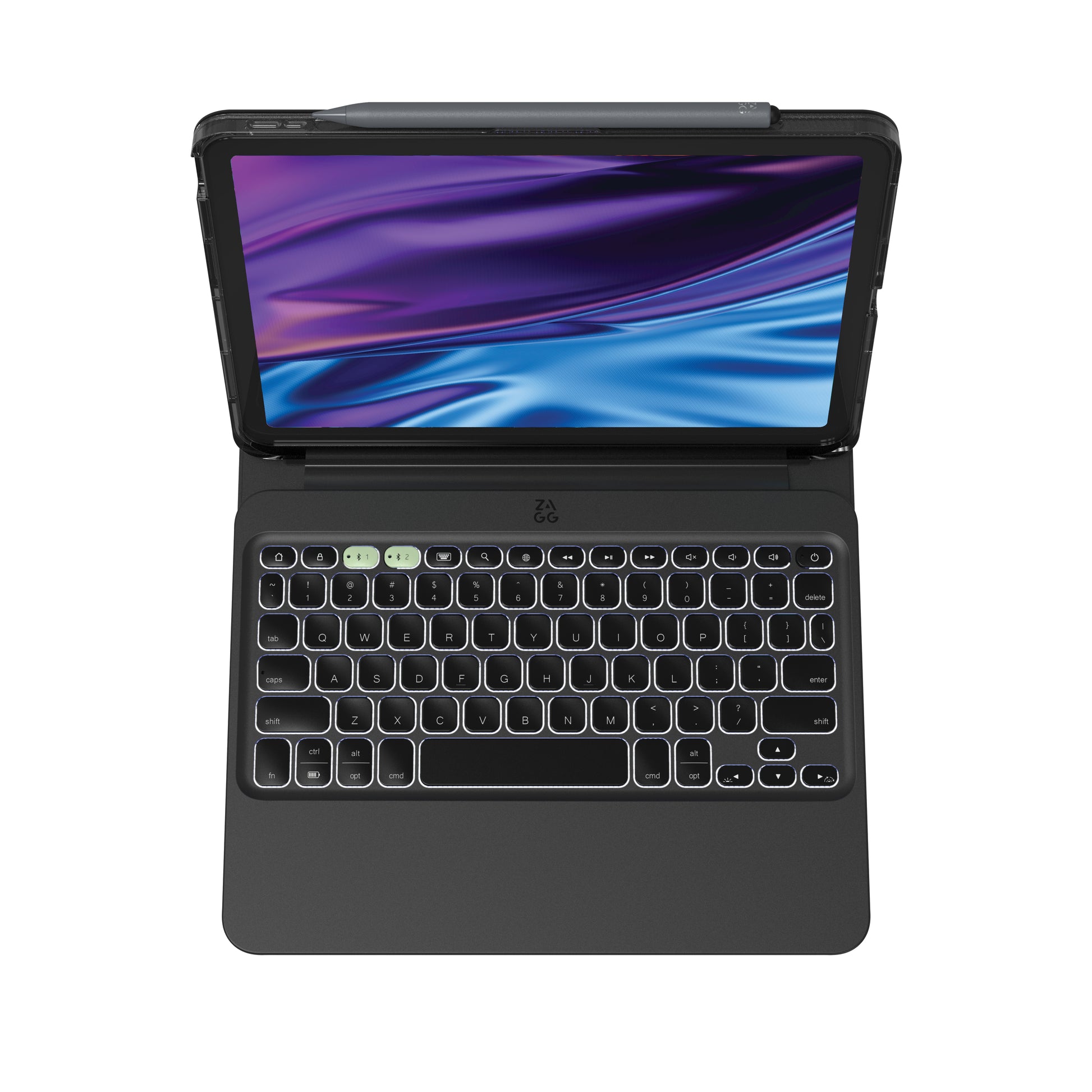 ZAGG ProKeys 2 – Tastatur, DE-Layout (DE), Schwarz – für iPad Air 11 (M2/M3)