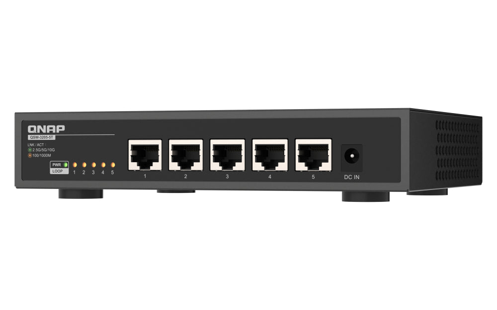 QNAP QSW-3205-5T – Unmanaged Switch – 5× 10G, Desktop