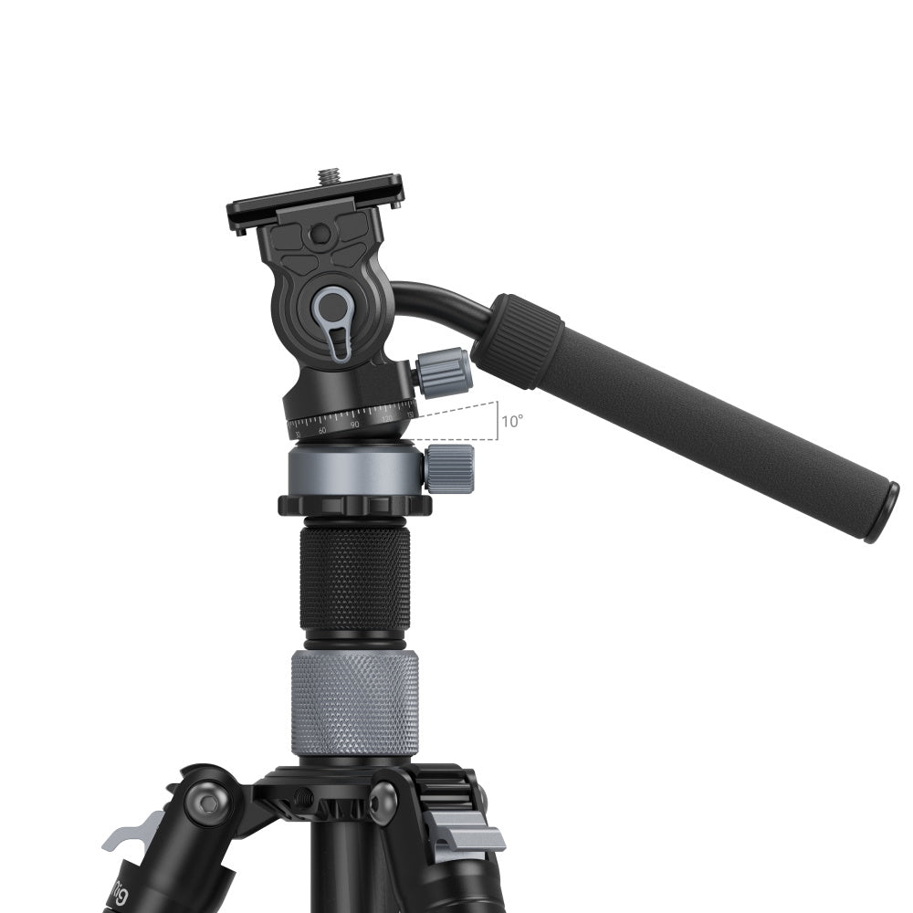 SmallRig 4221 Video-Stativ – bis 160 cm – 4 kg Traglast – Arca-Swiss Schnellwechselplatte, Videokopf – 1/4"