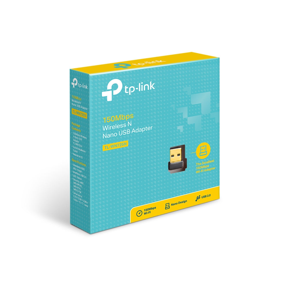 TP-Link TL-WN725N USB-WLAN-Adapter – Wi-Fi 4, 150 Mbit/s, 2,4 GHz – USB 2.0 – für Windows, macOS, Linux