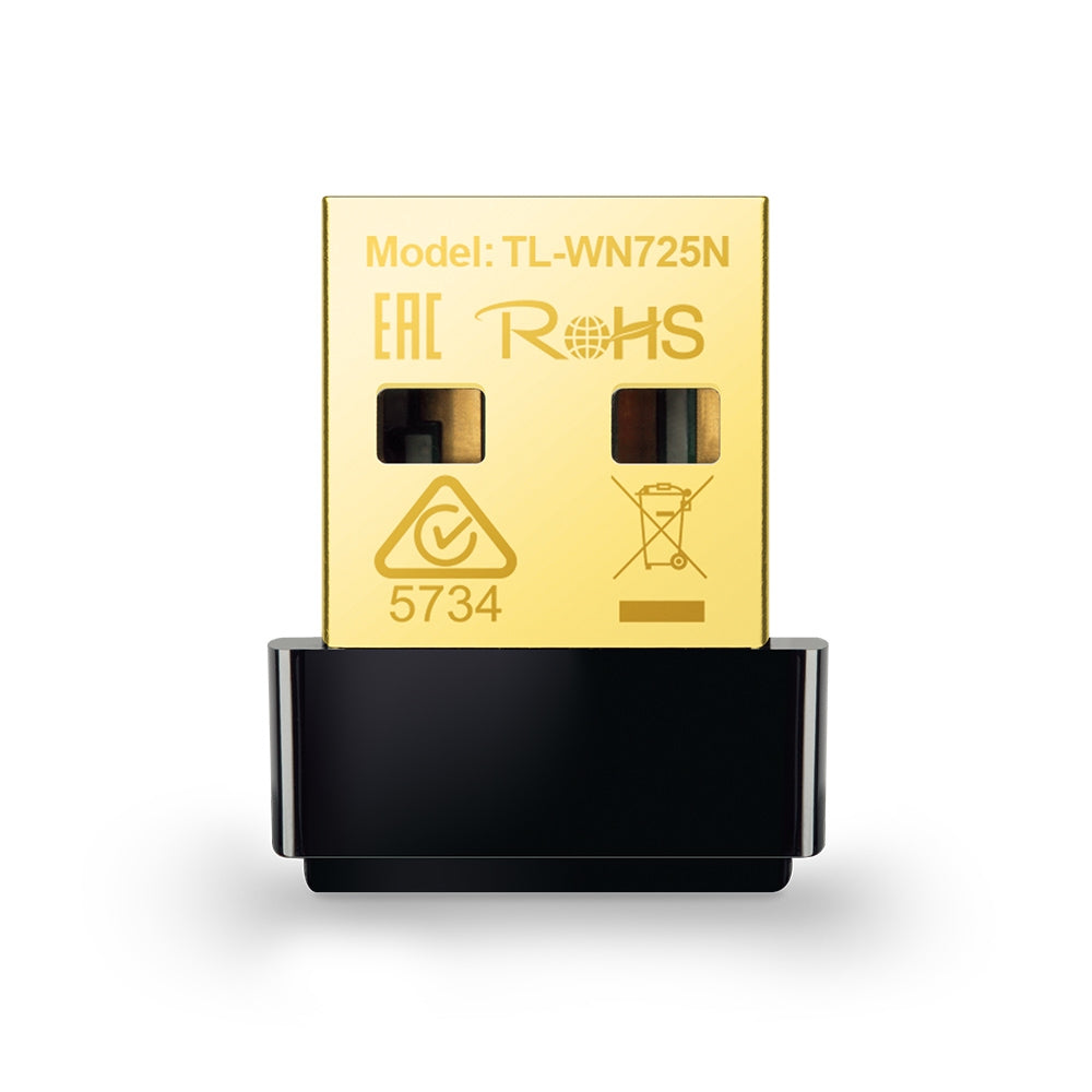 TP-Link TL-WN725N USB-WLAN-Adapter – Wi-Fi 4, 150 Mbit/s, 2,4 GHz – USB 2.0 – für Windows, macOS, Linux
