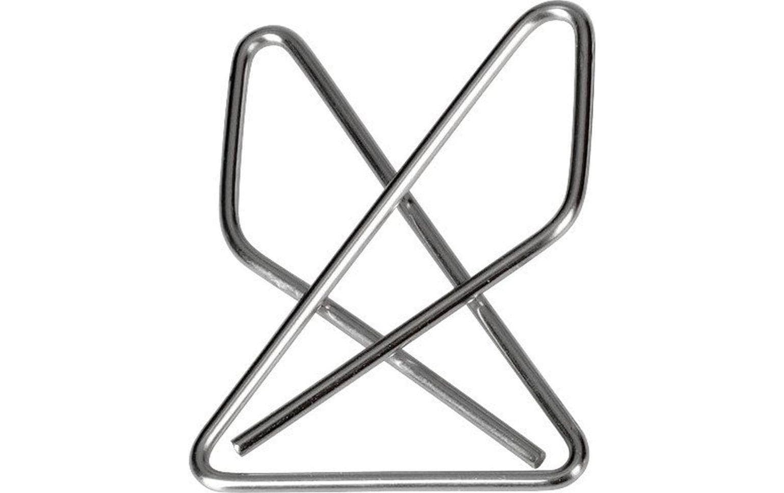Omega Büroklammern – Kreuzklammern Nummer 3 – 65 mm – Edelstahl – 50 Stück