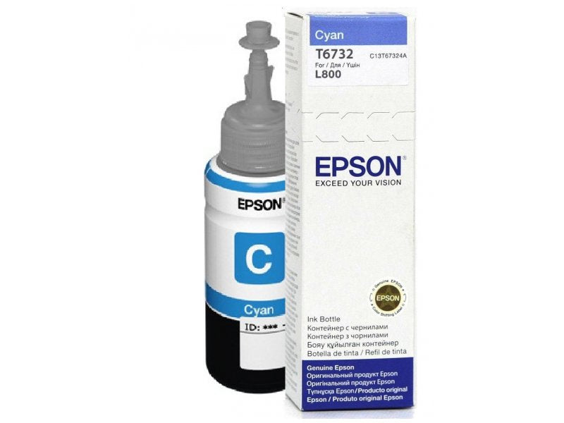 Epson T6732 Foto-Cyan Tintenpatrone (Original) – 70 ml – für L800