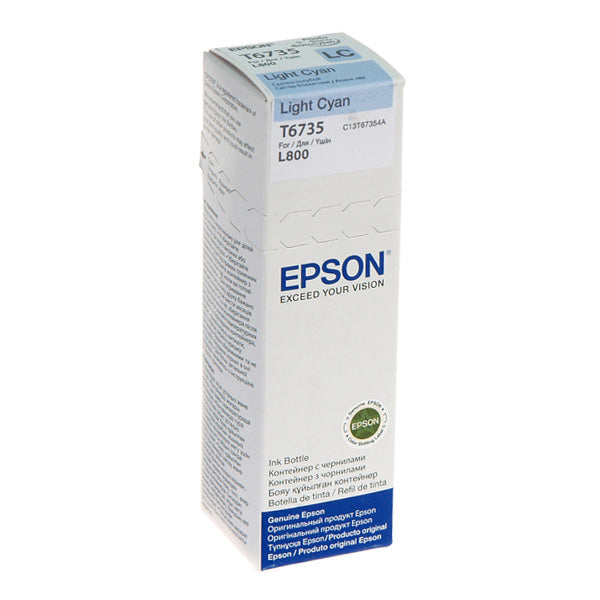 Epson T6735 Helle Cyan Tintenpatrone (Original) – für Epson L800 – C13T67354A