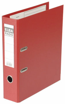 Elba Rado Plastikordner – für A4 – Rückenbreite 8 cm – Rot