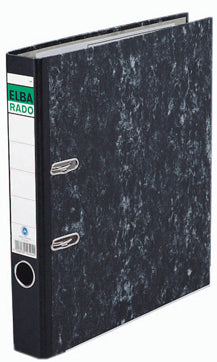 Elba Rado Wolkenmarmor Ordner – für A4 – Rückenbreite 8 cm – schwarz