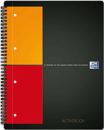 Oxford Collegeblock, Spiralbindung, 80 Blatt, 10-fach gelocht, perforiert, 80 g/m² – Grau, für SCRIBZEE App