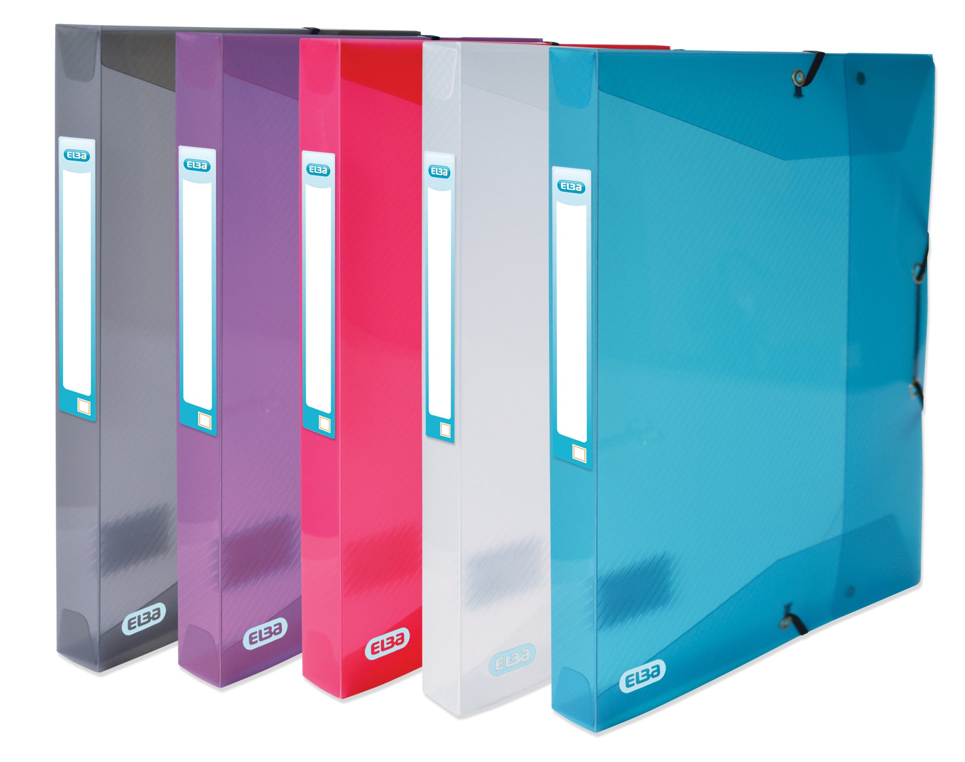 Elba A4 Heftbox – Kunststoff, mehrfarbig, bis 200 Blatt, 12 Stk.