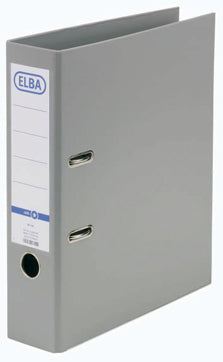 Elba Smart Pro+ Ordner – für A4 – Rückenbreite 8 cm – Daumenbohrung – Grau