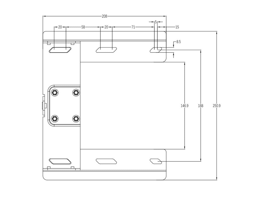 Multibrackets Wandhalterung, schwenkbar, für 46", VESA 400×400, bis 25 kg, Schwarz