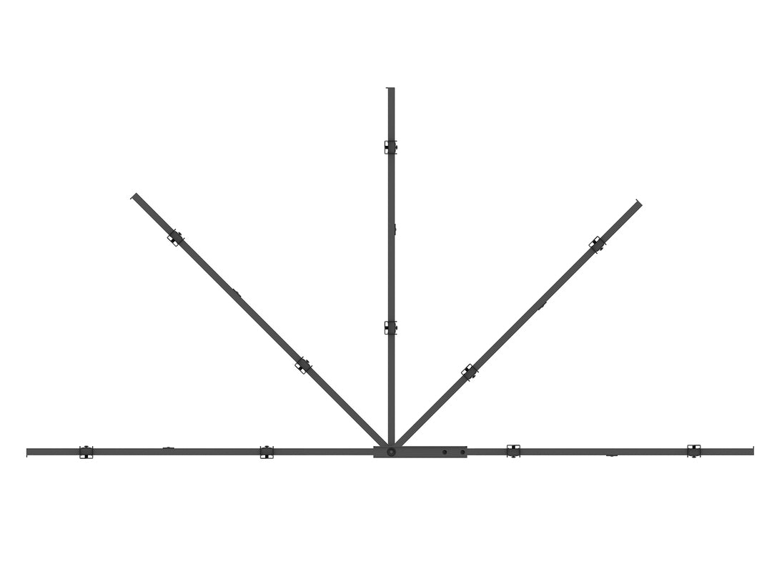 Multibrackets Wandhalterung, schwenkbar, für 46", VESA 400×400, bis 25 kg, Schwarz