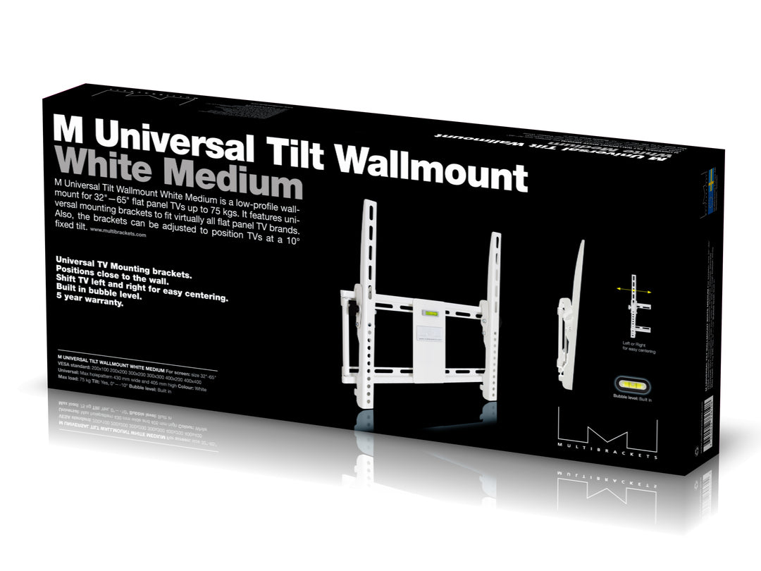 Multibrackets Neigbare Wandhalterung für 37", VESA 200×100, bis 75 kg, weiss