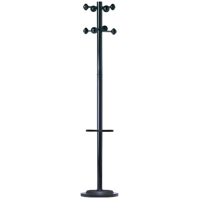 Unilux Accueil Garderobenständer – mit Schirmhalter – Stahl/ABS/Polypropylen – Schwarz – 1'750 mm