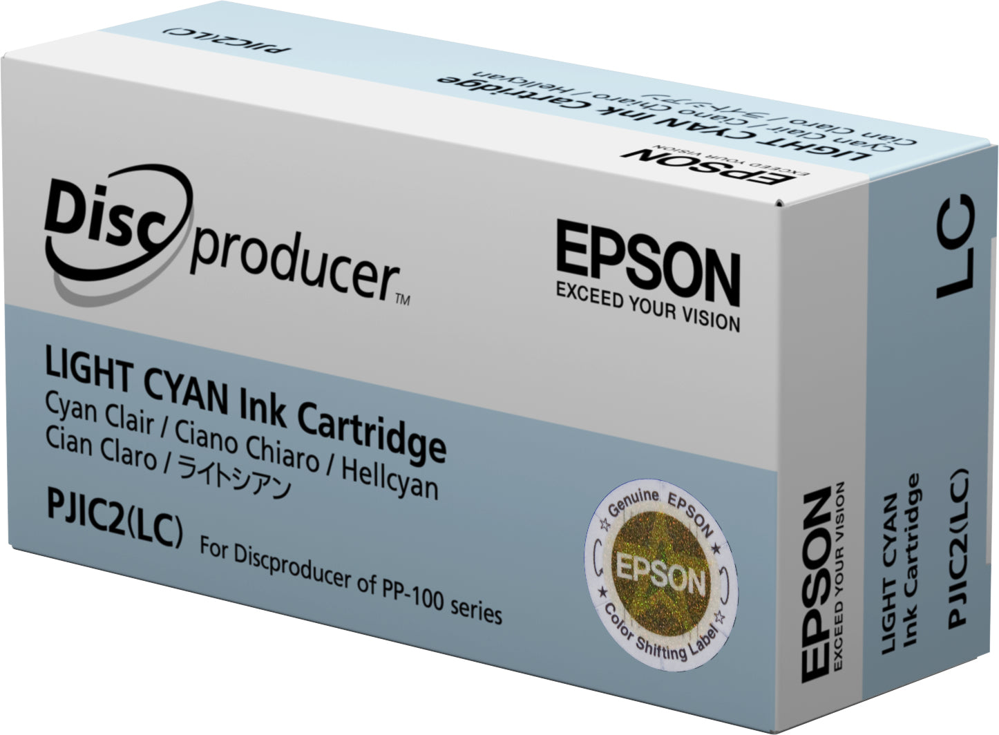Epson Tintenpatrone PJIC2, Hellcyan, 26 ml – für Inkjetdrucker/Multifunktionsgeräte