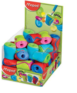 Maped Boogy Spitzdose – Kunststoff – farbig sortiert – mit Scharnieröffnung – 30er Display
