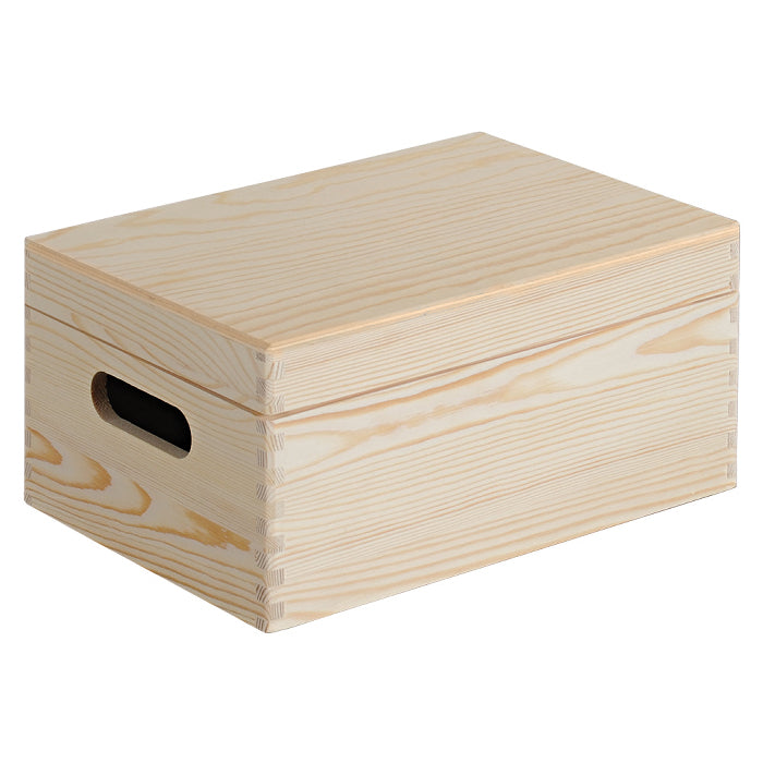Kesper Aufbewahrungsbox (mit Deckel) – Holz (Kiefer) – Braun – 200 × 135 × 300 mm