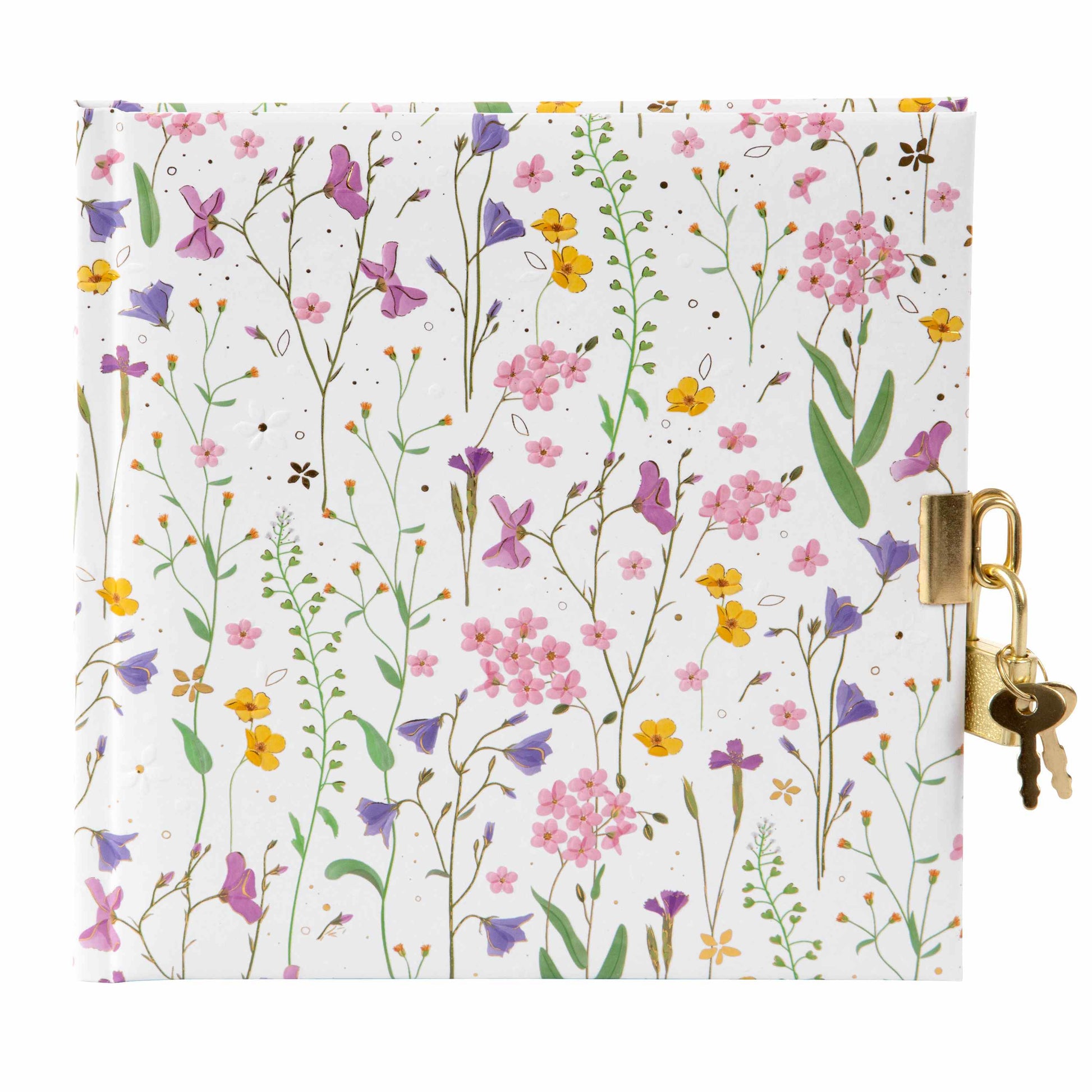 Goldbuch Tagebuch Meadow Miracles Blume – 96 Seiten – 165 × 165 mm, weiss/mehrfarbig