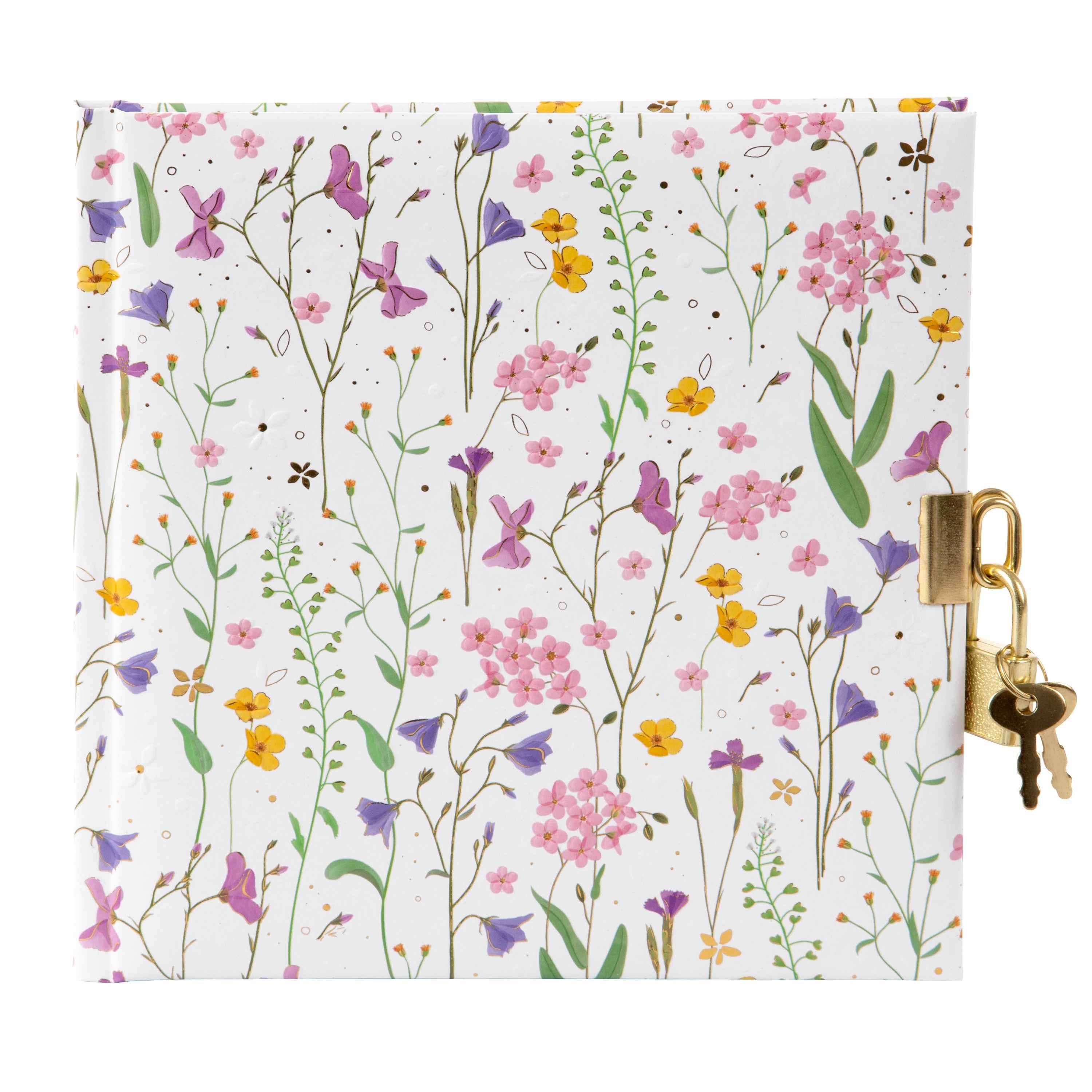 Goldbuch Tagebuch Meadow Miracles Blume – 96 Seiten – 165 × 165 mm, weiss/mehrfarbig