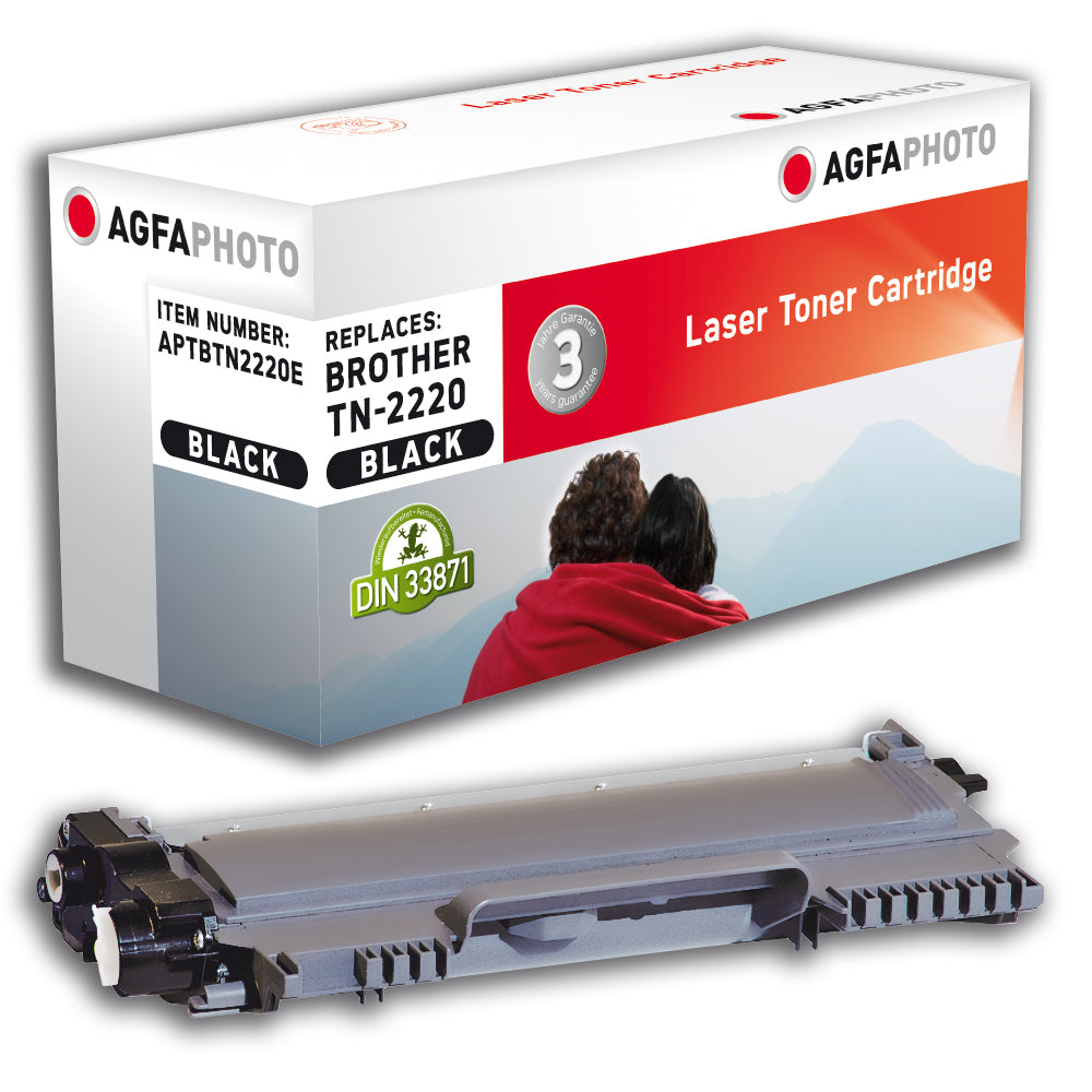 AgfaPhoto APTBTN2220E Schwarz Toner – Kompatibel – 2'600 Seiten – für Brother Fax 2840/HL2240/HL2240D u. a.