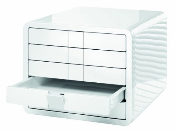 HAN i-Box Schubladenelement – 5 Schubladen, für C4, mit Auszugssperre, Weiss, ABS, B 295 × H 247 × T 355 mm
